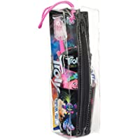 MR White – Trolls Kit de viaje - Set de higiene dental compuesto por: cepillo manual con ventosa y capuchón cubrecerdas…